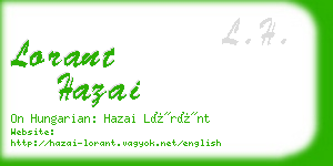 lorant hazai business card